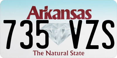 AR license plate 735VZS