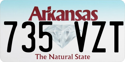 AR license plate 735VZT