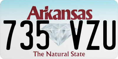 AR license plate 735VZU