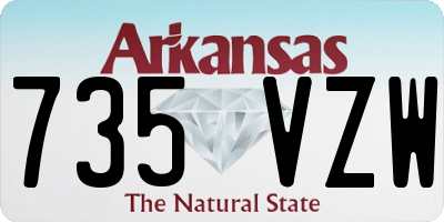 AR license plate 735VZW