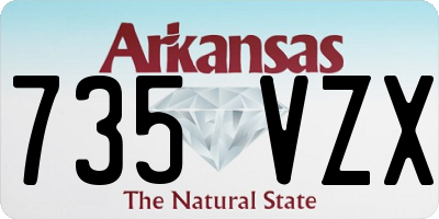 AR license plate 735VZX