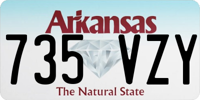 AR license plate 735VZY