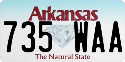 AR license plate 735WAA