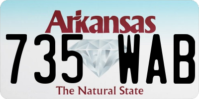 AR license plate 735WAB