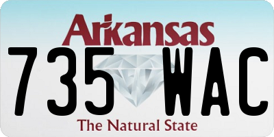 AR license plate 735WAC