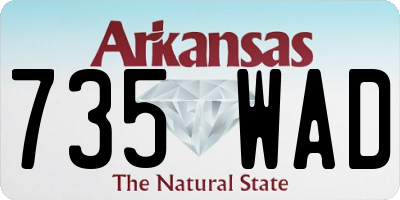AR license plate 735WAD