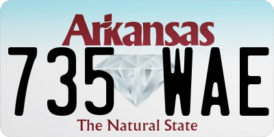 AR license plate 735WAE