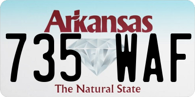 AR license plate 735WAF