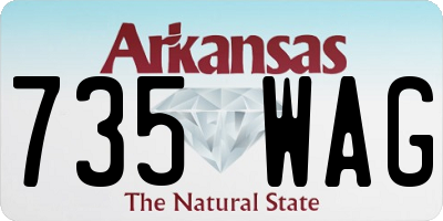 AR license plate 735WAG
