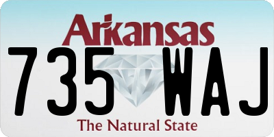 AR license plate 735WAJ