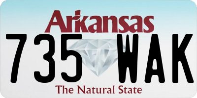 AR license plate 735WAK