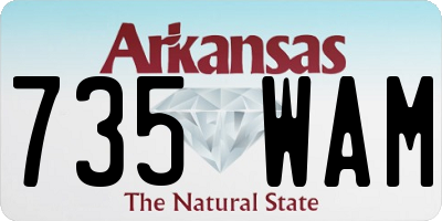 AR license plate 735WAM