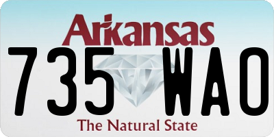 AR license plate 735WAO
