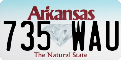 AR license plate 735WAU