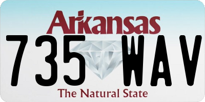 AR license plate 735WAV