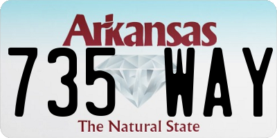 AR license plate 735WAY