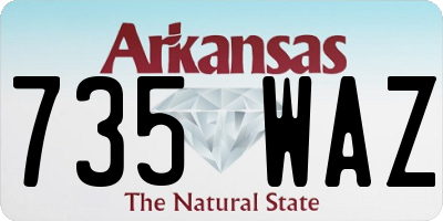 AR license plate 735WAZ