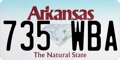 AR license plate 735WBA