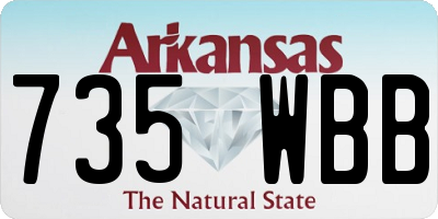 AR license plate 735WBB