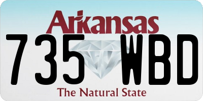 AR license plate 735WBD