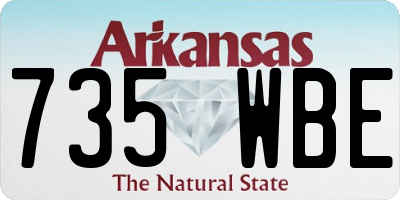 AR license plate 735WBE