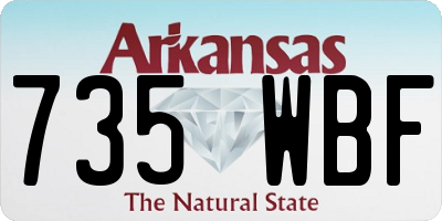 AR license plate 735WBF