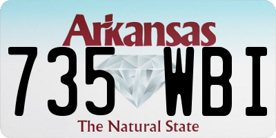 AR license plate 735WBI