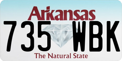AR license plate 735WBK