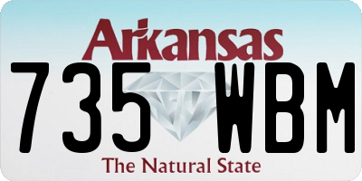 AR license plate 735WBM