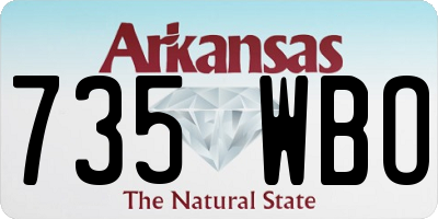 AR license plate 735WBO
