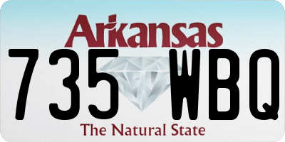 AR license plate 735WBQ
