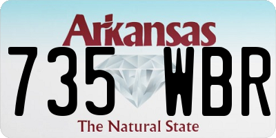 AR license plate 735WBR