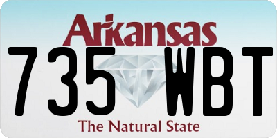 AR license plate 735WBT