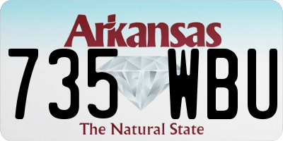 AR license plate 735WBU