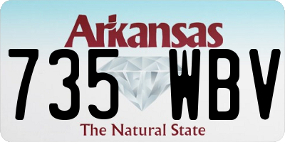 AR license plate 735WBV