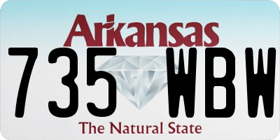 AR license plate 735WBW
