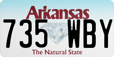 AR license plate 735WBY