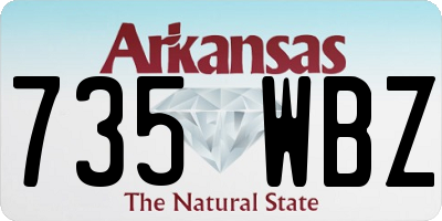 AR license plate 735WBZ