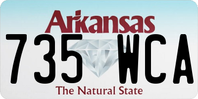 AR license plate 735WCA