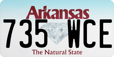 AR license plate 735WCE