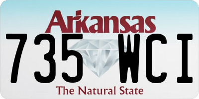 AR license plate 735WCI