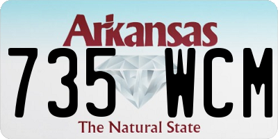 AR license plate 735WCM