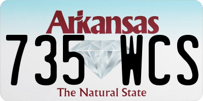 AR license plate 735WCS