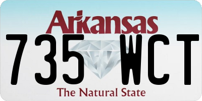AR license plate 735WCT