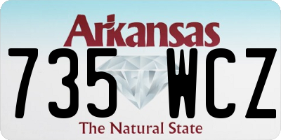 AR license plate 735WCZ