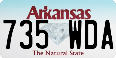 AR license plate 735WDA