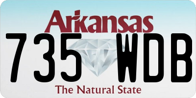AR license plate 735WDB