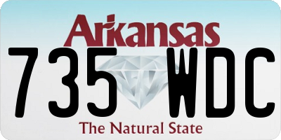 AR license plate 735WDC