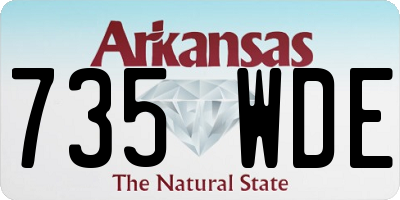 AR license plate 735WDE
