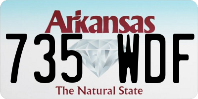 AR license plate 735WDF